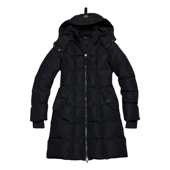 MACKAGE Luxury DOWN FILL Black Winter Puffer Parka Long Coat Jacket Womens XS - Picture 7 of 12